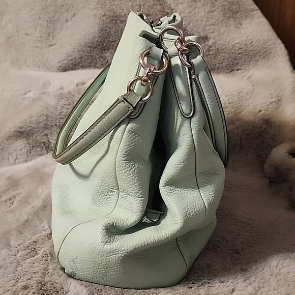 Mint Green Leather Coach MADISON - Picture 9 of 13